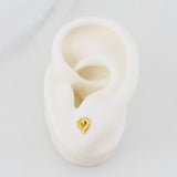 Stud Earrings Heart 0.85g / in / 6mm Yellow Gold 18K