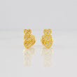 Stud Earrings Hearts 0.8g / in / 8mm Yellow Gold 18K