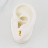 Stud Earrings Hearts 0.8g / in / 8mm Yellow Gold 18K