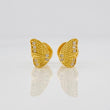 Stud Earrings Butterfly Wings 0.9g / in / 7mm Yellow Gold 18K