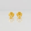 Plain Bead Stud Earrings 0.45g / in / 3mm Yellow Gold 18K