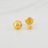 Plain Bead Stud Earrings 0.45g / in / 3mm Yellow Gold 18K