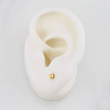 Plain Bead Stud Earrings 0.45g / in / 3mm Yellow Gold 18K