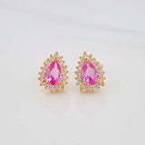 Topos Lagrima 2.1g / in / 7.4mm Oro Amarillo 18K