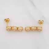 Stud Earrings Circles 3.7g / in / 5.4mm Yellow Gold 18K