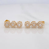 Stud Earrings Circles 3.7g / in / 5.4mm Yellow Gold 18K