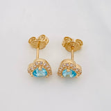 Topos Corazon Tupido 1.5g / in / 6.5mm Oro Amarillo 18K