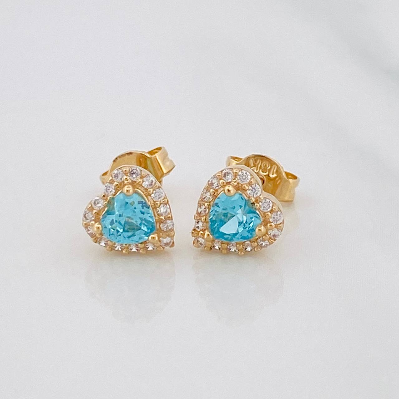 Topos Corazon Tupido 1.5g / in / 6.5mm Oro Amarillo 18K