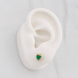 Topos Corazon Tupido 1.45g / in / 6.4mm Oro Amarillo 18K