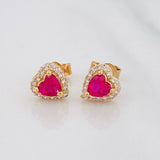 Topos Corazon Tupido 1.55g / in / 6.4mm Oro Amarillo 18K