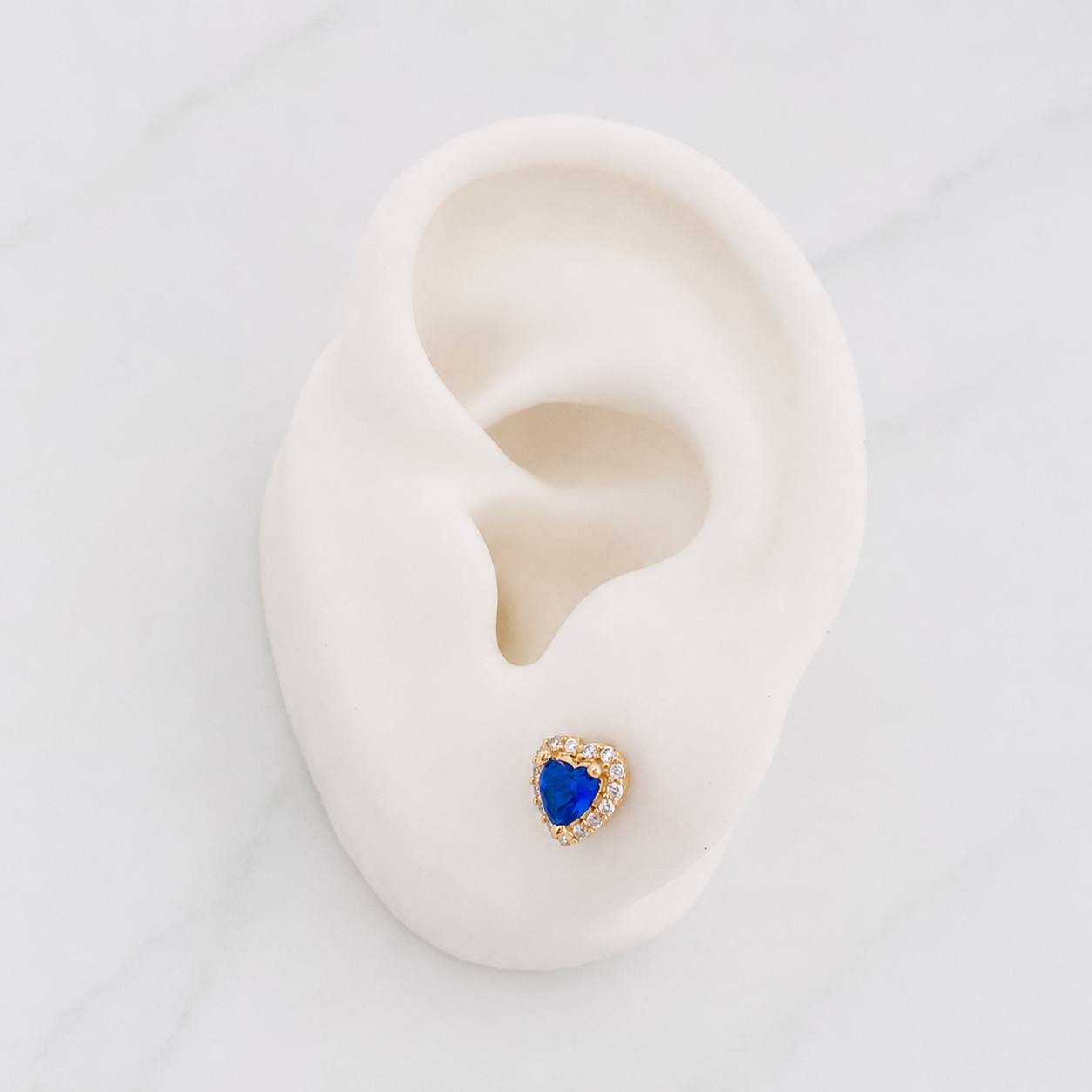 Topos Corazon Tupido 1.6g / in / 6.25mm Oro Amarillo 18K
