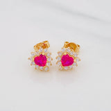 Topos Corazon Tupido 2.1g / in / 6.5mm Oro Amarillo 18K