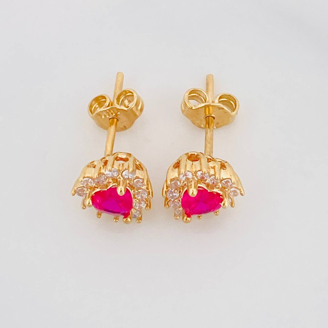 Topos Corazon Tupido 2.1g / in / 6.5mm Oro Amarillo 18K