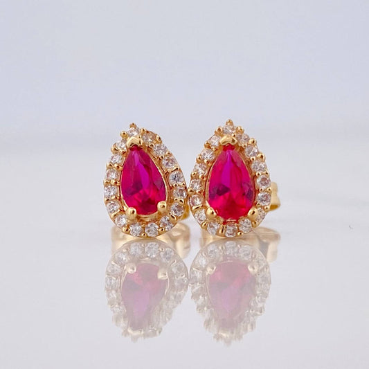 Stud Earrings Teardrop Dense 1.15g / in / 5.45mm Yellow Gold 18K