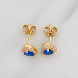 Topos Corazon Tupido 1.6g / in / 6.25mm Oro Amarillo 18K
