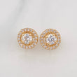 Stud Earrings Circle 2.3g / in / 8.1mm Yellow Gold 18K