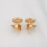 Stud Earrings Circle 2.3g / in / 8.1mm Yellow Gold 18K