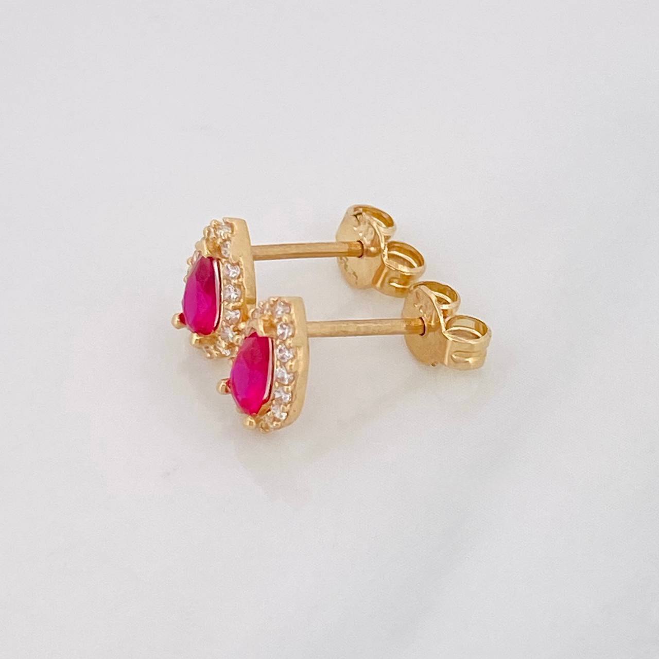 Topos Lagrima Tupido 1.15g / in / 5.45mm Oro Amarillo 18K