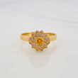 Anillo Halo Flor 3.5g / T6 1/4 Oro Amarillo 18K