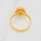 Anillo Halo Flor 3.5g / T6 1/4 Oro Amarillo 18K