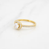 Anillo Halo 1.95g / T4 3/4 Oro Amarillo 18K