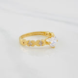 Solitaire Ring Churumbela Flores 2.55g / T5 3/4 Yellow Gold 18K
