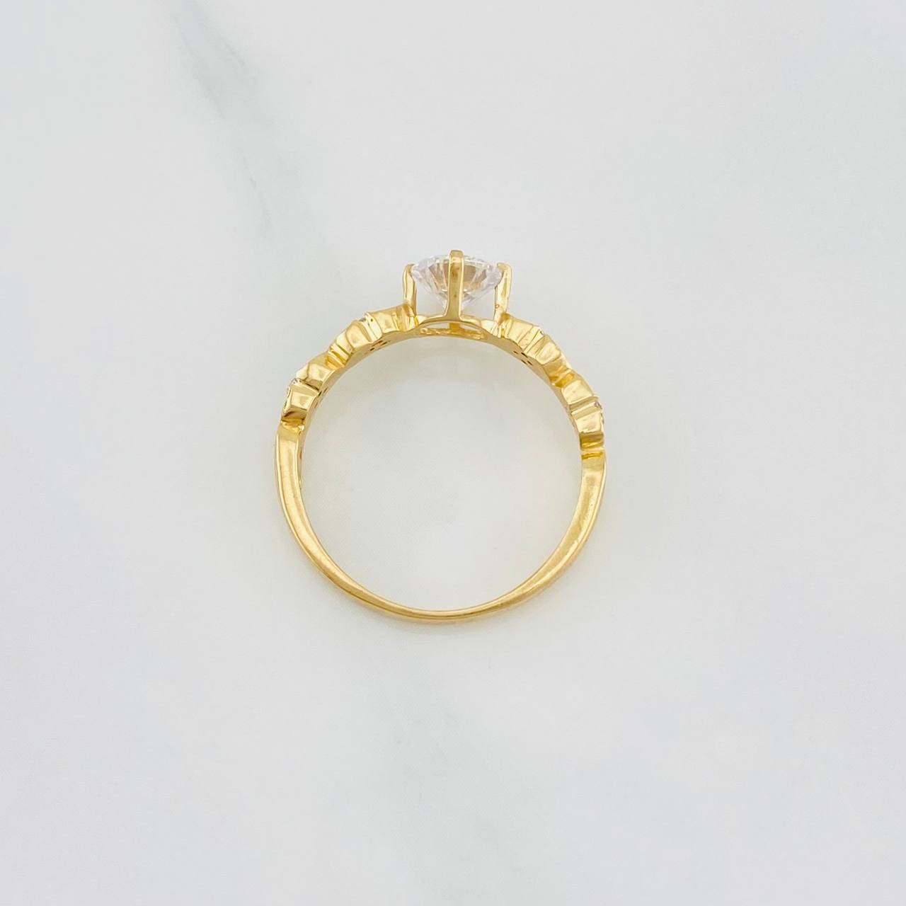 Solitaire Ring Churumbela Flores 2.55g / T5 3/4 Yellow Gold 18K