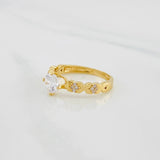 Solitaire Ring Churumbela Flores 2.55g / T5 3/4 Yellow Gold 18K