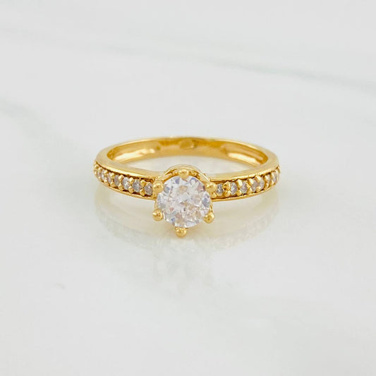 Solitaire Churumbela Ring 2.7g / T6 1/4 Yellow Gold 18K