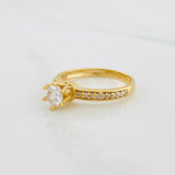 Anillo Solitario Churumbela 2.8g / T6 1/2 Oro Amarillo 18K