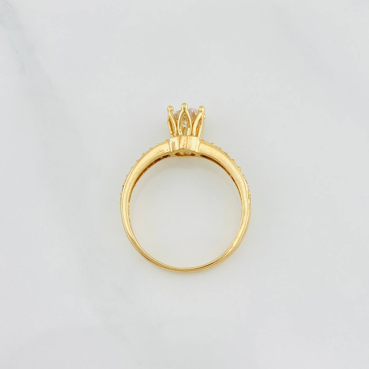 Anillo Solitario Churumbela 2.7g / T6 1/4 Oro Amarillo 18K
