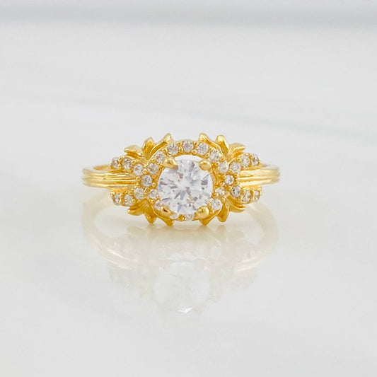 Imperial Flower Ring 2.35g / T5 1/2 Yellow Gold 18K