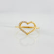 Anillo Silueta Corazón 1.45g / T4 1/4 Oro Amarillo 18K