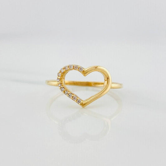 Heart Silhouette Ring 1.45g / Size 4 1/4 Yellow Gold 18K