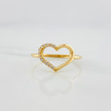 Anillo Silueta Corazón 1.45g / T4 1/4 Oro Amarillo 18K