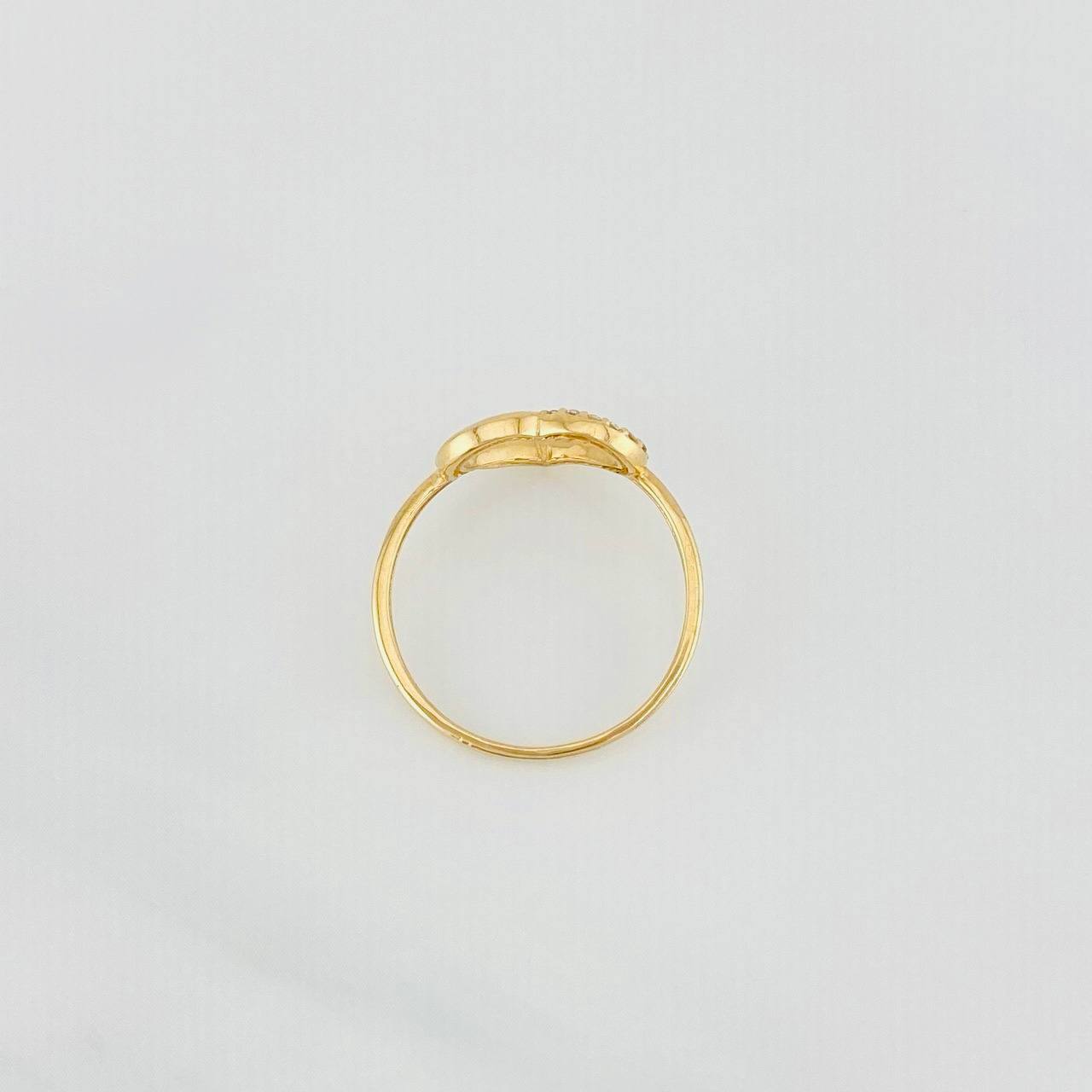 Anillo Silueta Corazón 1.45g / T4 1/4 Oro Amarillo 18K