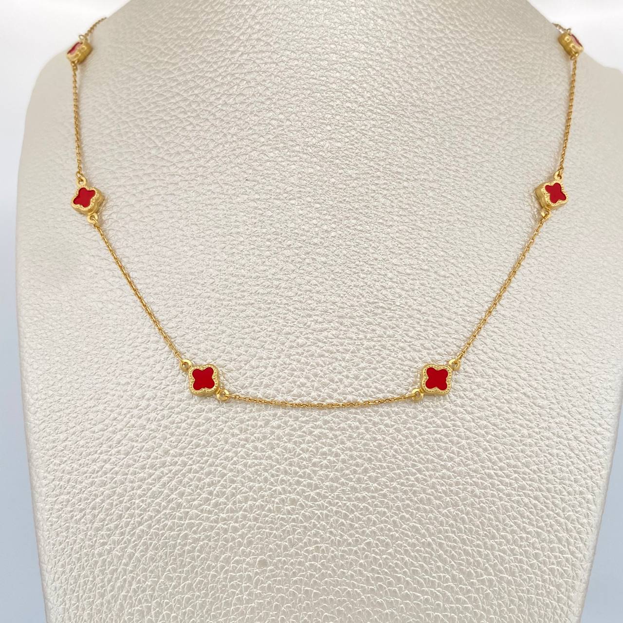 Clover Chain Classic Link 4.2gr / 18 in / 1.3mm 18K Gold +4 +