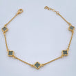 Pulso Trebol Aro Seguido 3.25gr / 7 1/2 in / 1mm Oro Amarillo +4 18K +