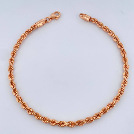 Pulso Lazo 3gr / 0 in / 3mm Oro Rosa +3 18K +