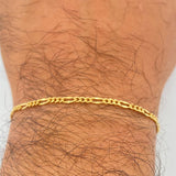 Figaro Bracelet 1.3gr / 7 1/2 in / 2.85mm 18K Gold +1 +