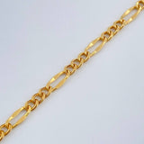 Figaro Bracelet 1.3gr / 7 1/2 in / 2.85mm 18K Gold +1 +