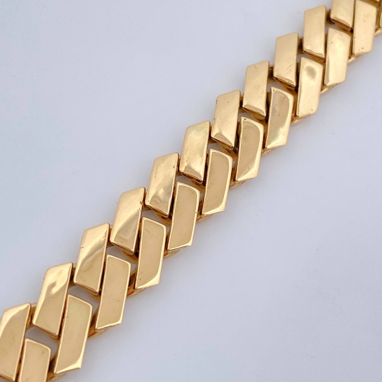 Cuban Links Bracelet 19.25gr / 7 3/4 in / 8mm 18K Yellow Gold %