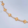 Tennis Bracelet Clover 14.8gr / 6 3/4 in / 3mm 18K Gold +