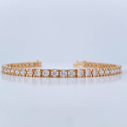 Pulso Tennis 18.95gr / 7 3/4 in / 4mm Oro Amarillo 18K %