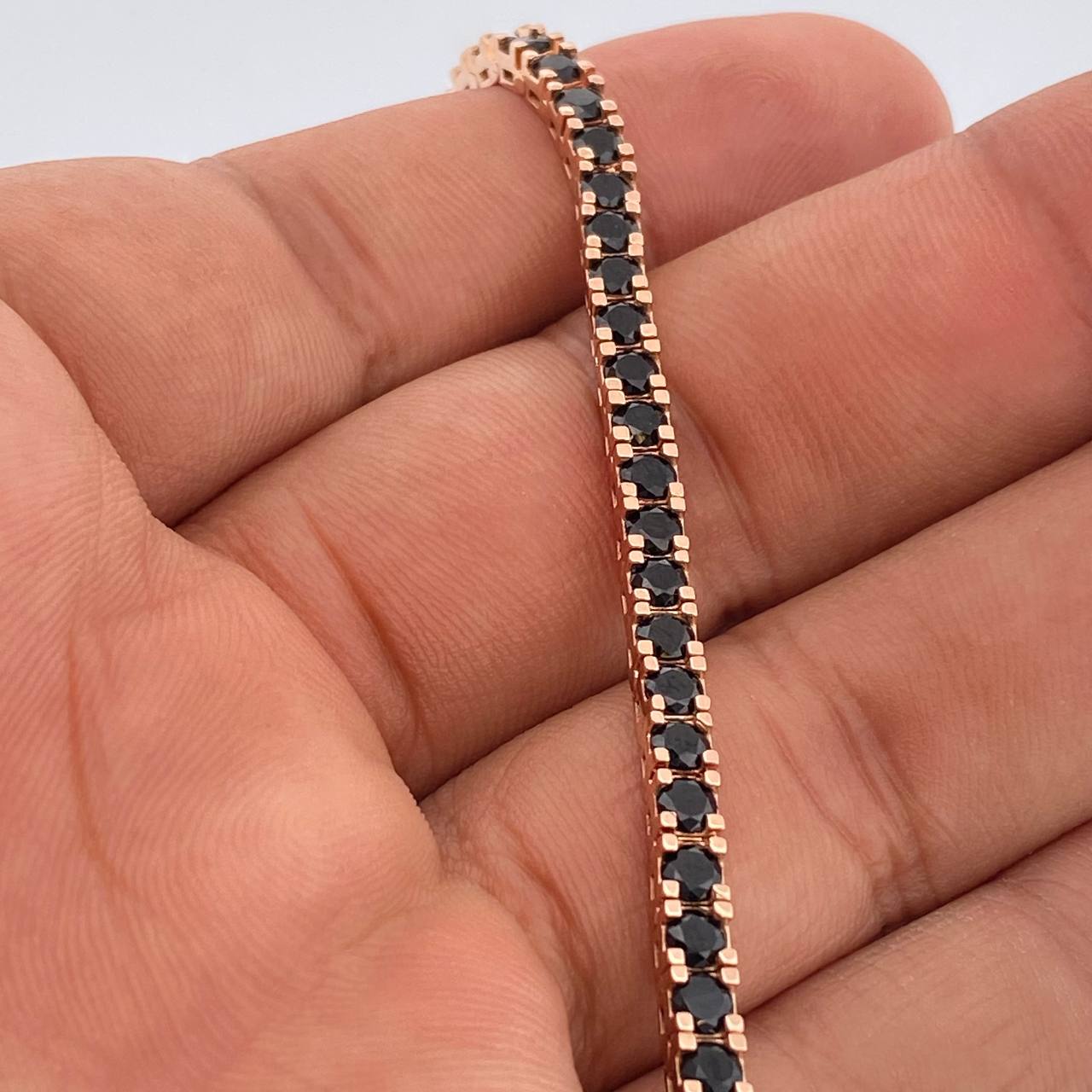 Pulso Tennis 13.45gr / 7 in / 3mm Oro Rosa 18K %