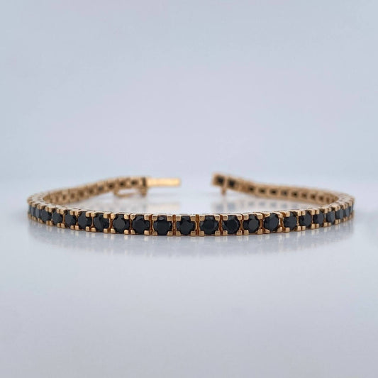 Pulso Tennis 13gr / 7 1/4 in / 3mm Oro Amarillo 18K %