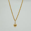 Set Cadena y Dije Lazo + Corazon 1.1gr / 15 3/4 in / 1.24mm Oro Amarillo 18K (Oferta) &