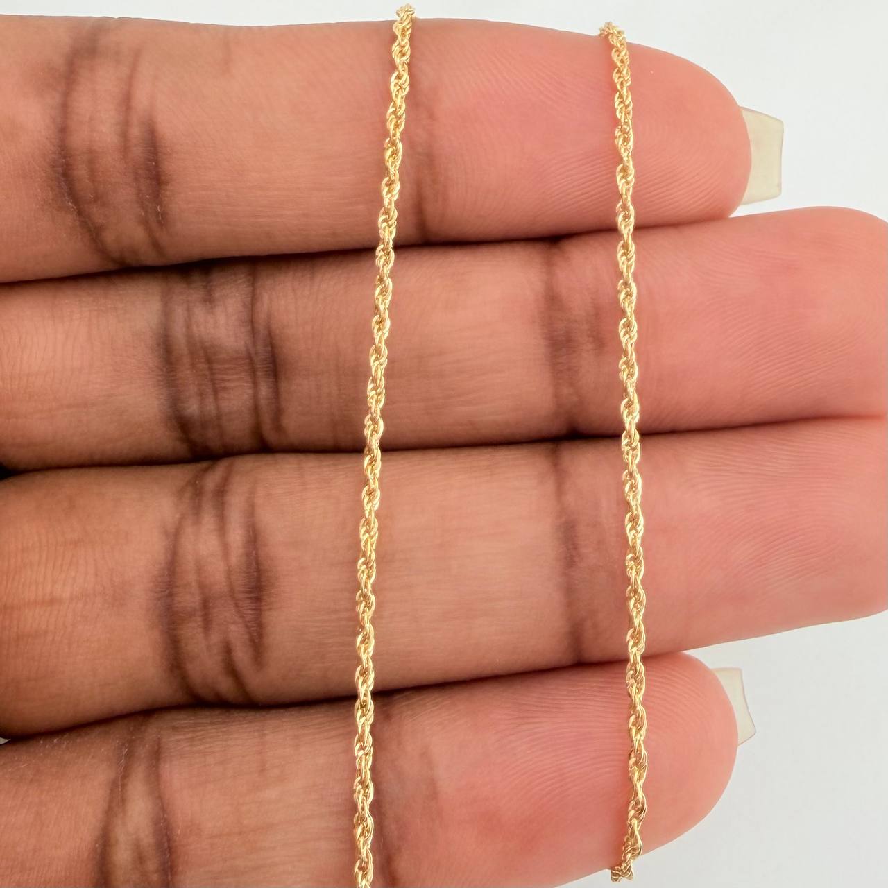 Set Cadena y Dije Lazo + Estrella David 1.4gr / 15 3/4 in / 1.39mm Oro Amarillo 18K (Oferta) !