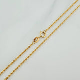 Set Cadena y Dije Lazo + Estrella 1.35gr / 15 3/4 in / 1.39mm Oro Amarillo 18K (Oferta) &