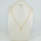 Set Cadena y Dije Lazo + Corazon 1.1gr / 15 3/4 in / 1.24mm Oro Amarillo 18K (Oferta) &